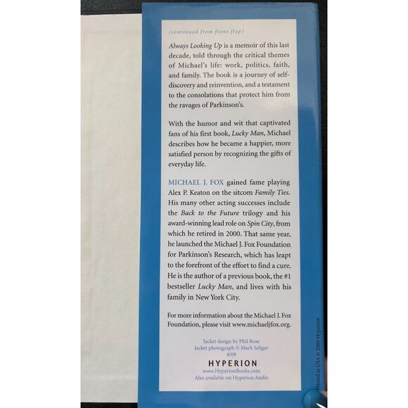 Always Looking Up: The Adventures of an Incurable Optimist by Michael J. Fox TE6 - Picture 4 of 4